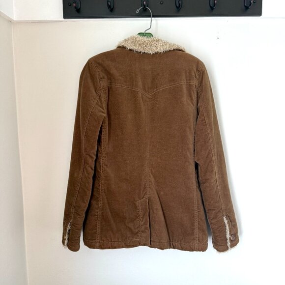 VTG Abercrombie & Fitch Women's Corduroy Jacket Brown Size Small Y2K Sherpa - Picture 5 of 12